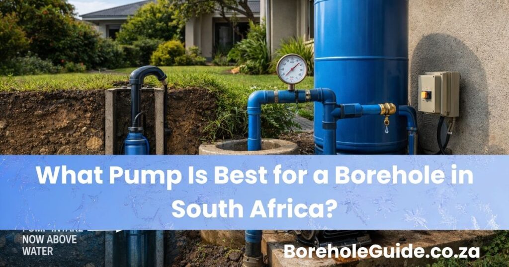 Submersible borehole pump system installed at a South African home