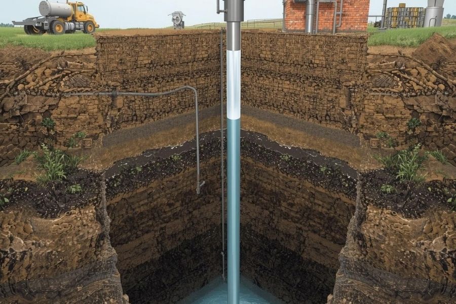 Do You Need a Permit to Drill a Borehole in South Africa? 4 borehole casing and pump system installed underground