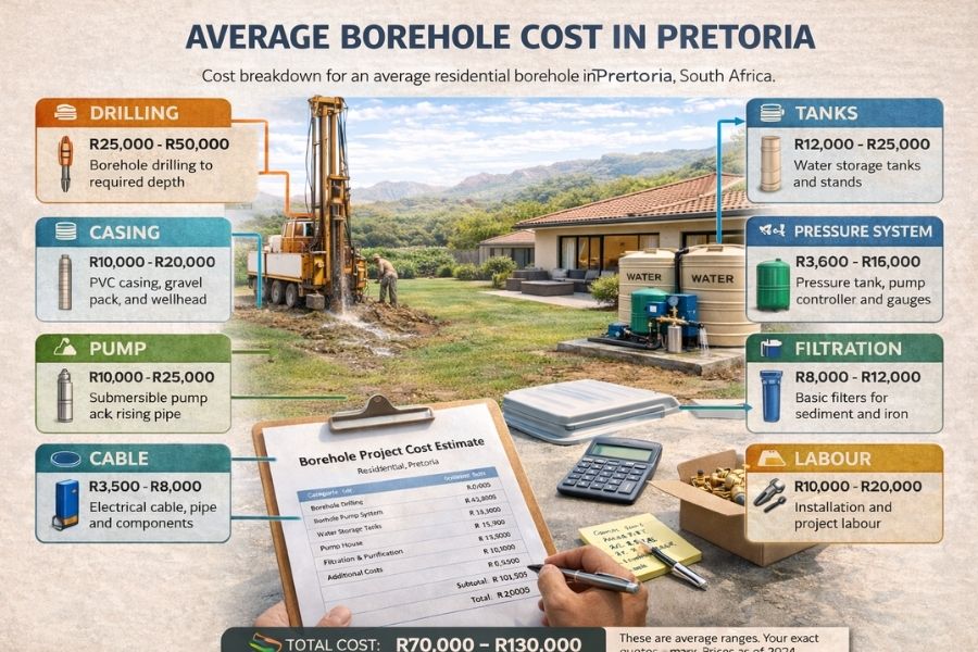 borehole cost in Pretoria